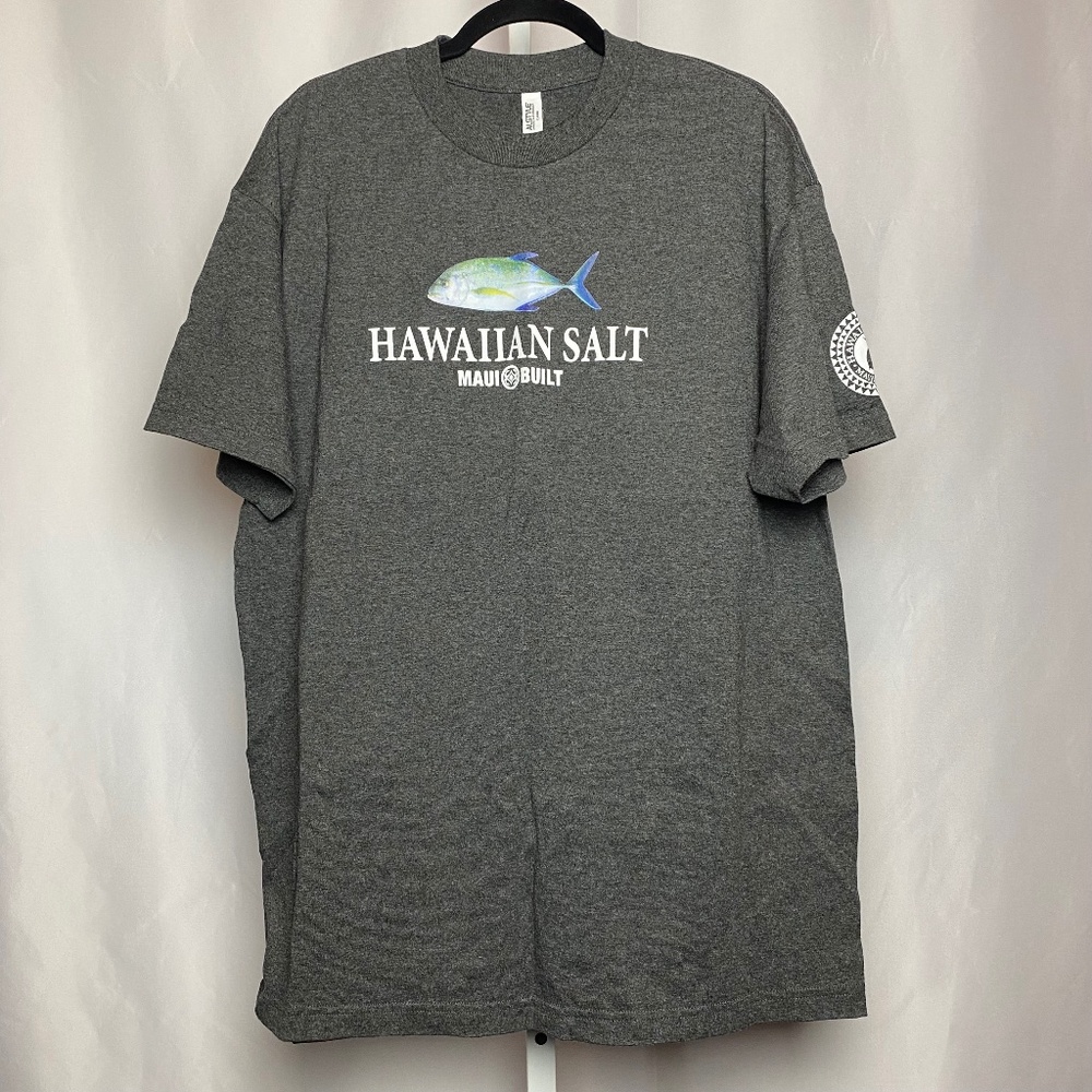 Maui Built Menʻs Grey Papio Hawaiian Salt T-Shirt X-Large
